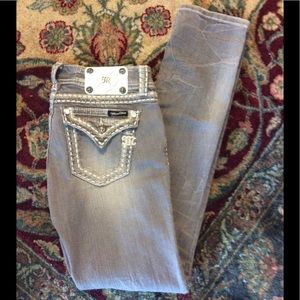 Miss Me gray skinny jeans. Size 27